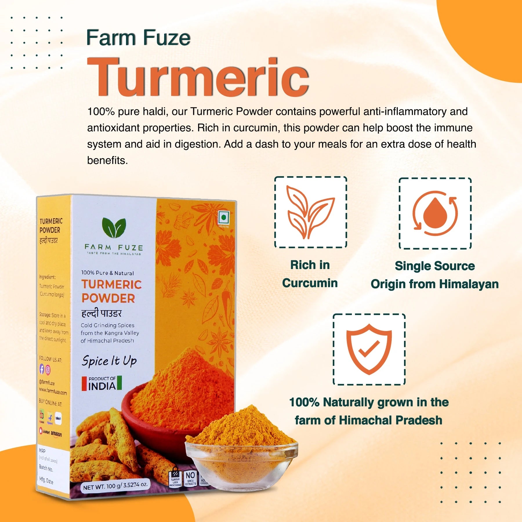 Turmeric Powder | Haldi Powder (हल्दी पाउडर) - 100 g