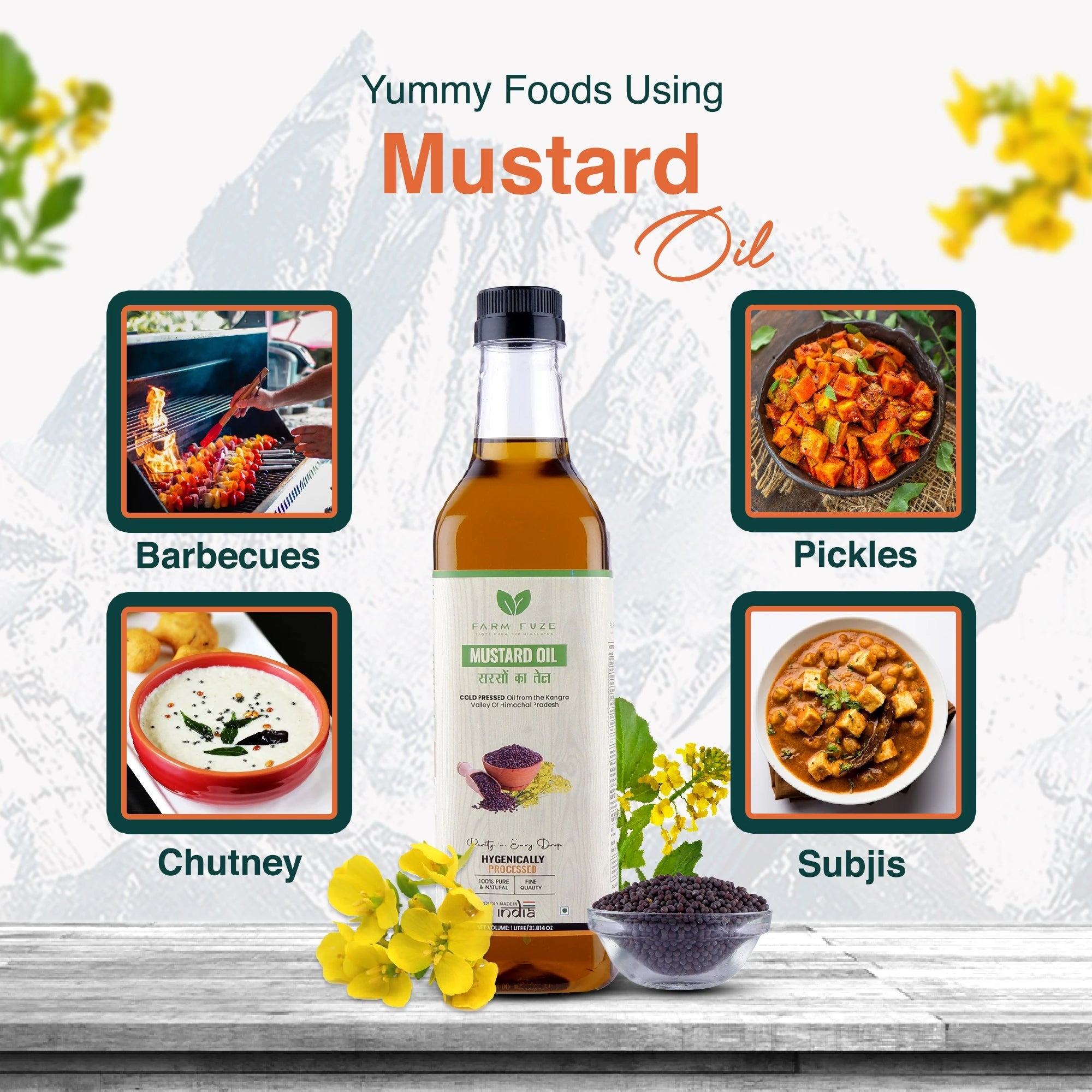 Cold Pressed Mustard Oil (Sarso Oil)