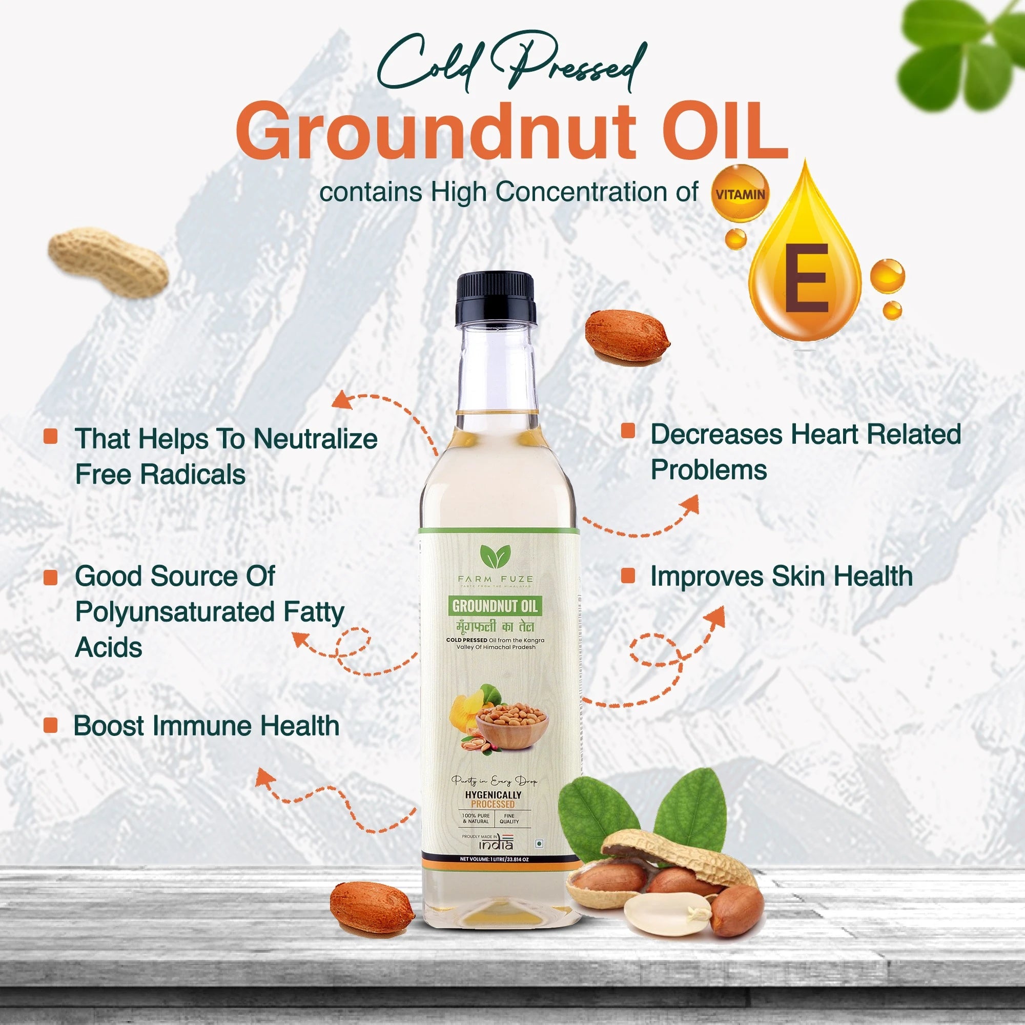 Cold Pressed Groundnut Oil (Mungfali Oil)