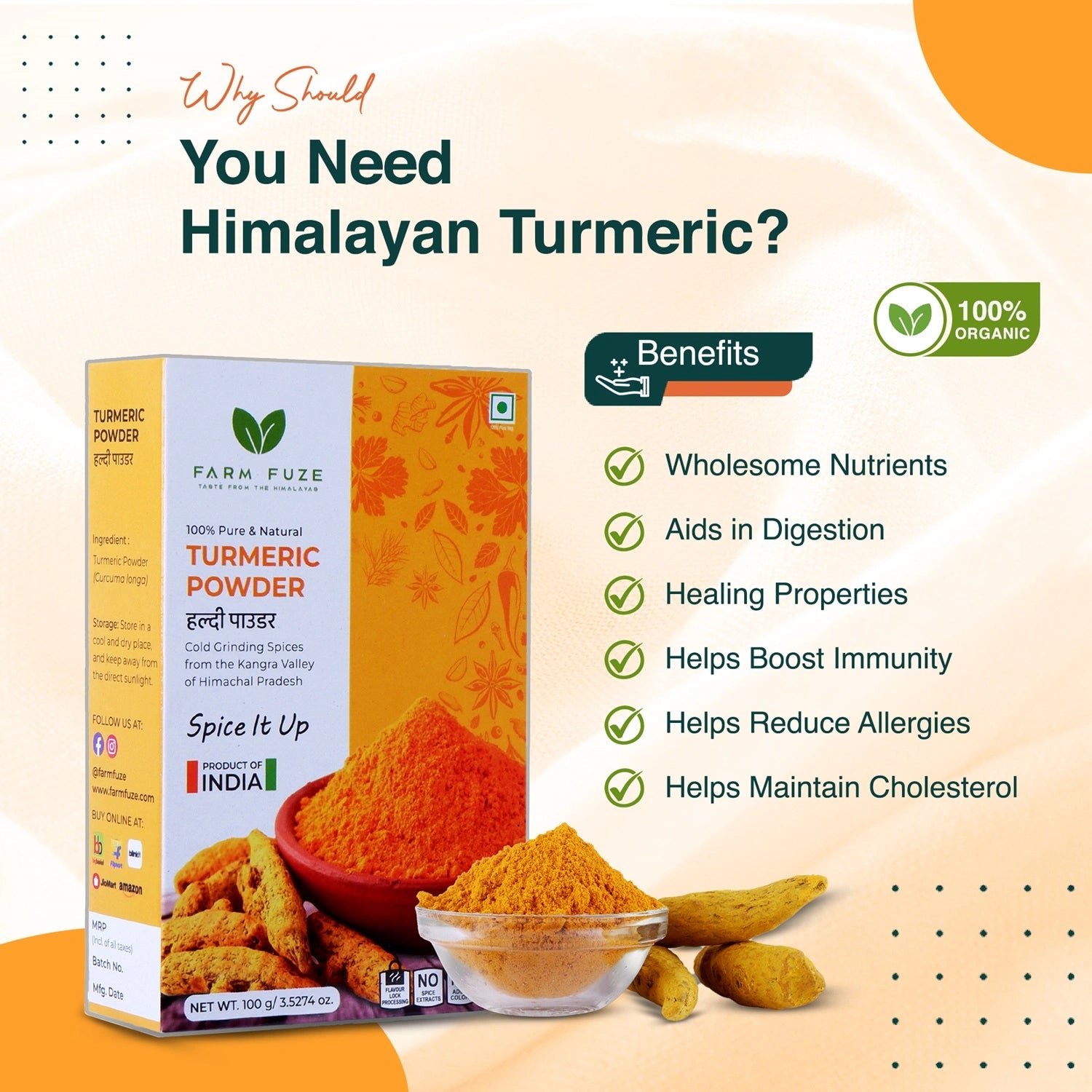 Turmeric Powder | Haldi Powder (हल्दी पाउडर) - 100 g